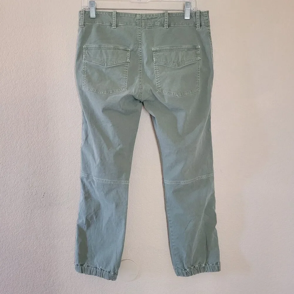 Nili Lotan Cargo Cropped Jogger Military Pants Women Size 4 111/88 80NL Green - Picture 8 of 8